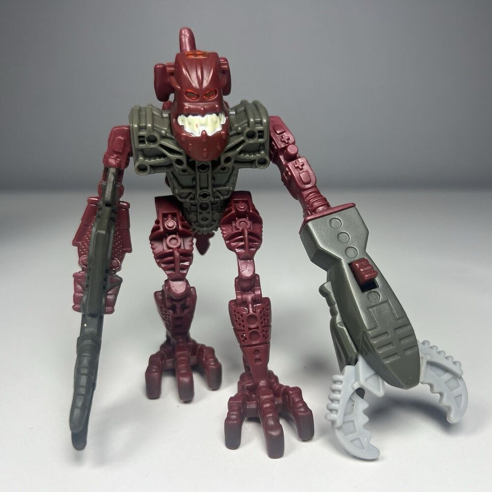 McDonalds Happy Meal Lego Bionicle 2006 Hakann Red Brown Alien Plastic Figure